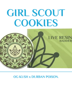 BOTANICAL GARDENS GIRL SCOUT COOKIES – (OG KUSH X DURBAN POISON) LIVE RESIN BADDER